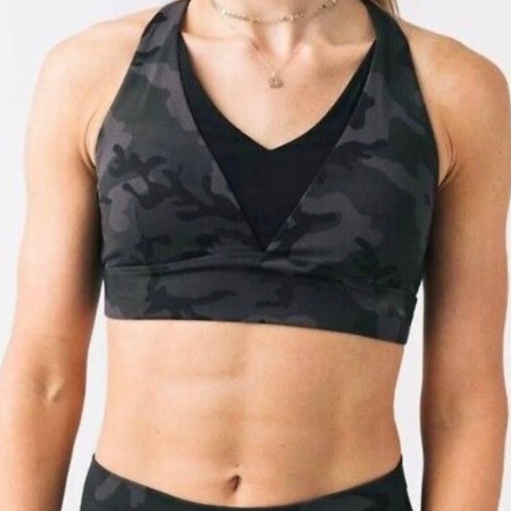 ZYIA Active Forest Camo Adjustable Mesh Sports Bra XL - Picture 3 of 5